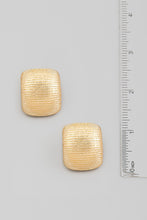 Load image into Gallery viewer, Textured Square Drop Earrings - Gold
