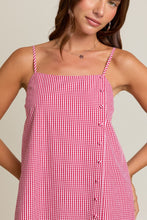 Load image into Gallery viewer, Cherry Gingham Mini Dress