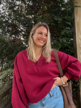 Load image into Gallery viewer, Scarlet Vintage V-neck Pullover