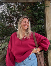 Load image into Gallery viewer, Scarlet Vintage V-neck Pullover