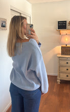 Load image into Gallery viewer, Piper Blue Rib Knit Sweater