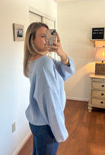 Load image into Gallery viewer, Piper Blue Rib Knit Sweater