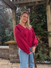 Load image into Gallery viewer, Scarlet Vintage V-neck Pullover