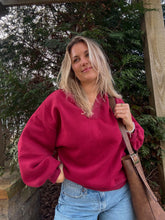 Load image into Gallery viewer, Scarlet Vintage V-neck Pullover