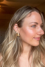 Load image into Gallery viewer, Textured Square Drop Earrings - Gold
