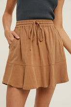 Load image into Gallery viewer, Caramel Linen Mini Skirt