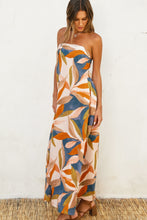 Load image into Gallery viewer, Amalfi Strapless Linen Maxi Dress
