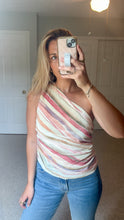 Load image into Gallery viewer, Heaven Multicolor One Shoulder Top
