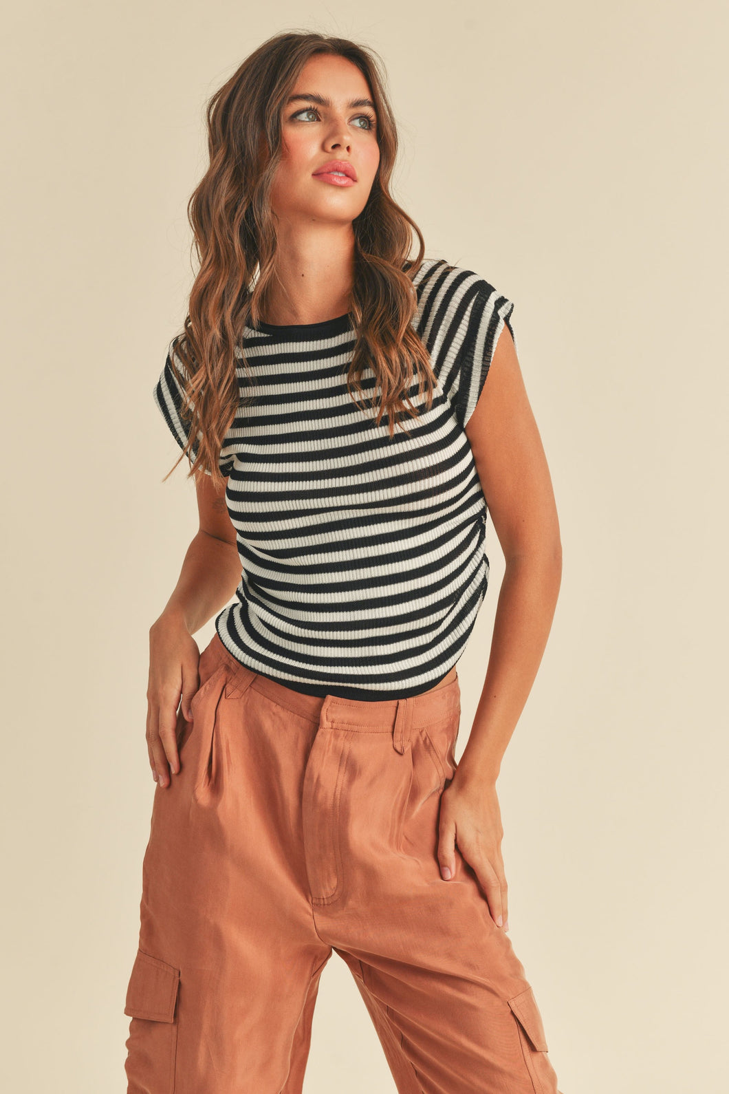 Bethel Striped Knit Top