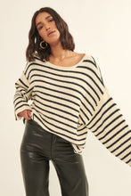 Load image into Gallery viewer, Coco Striped Oversized Sweater
