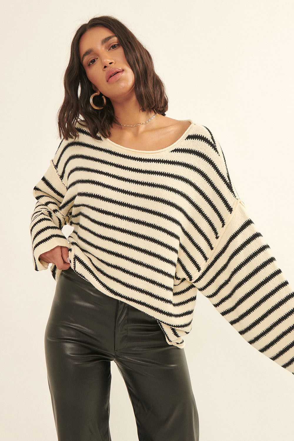 Coco Striped Oversized Sweater