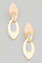 Load image into Gallery viewer, Interlinked Oval Teardrop Earrings - Gold
