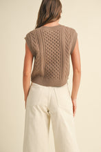 Load image into Gallery viewer, Wall Street Cable Knit Sweater Vest
