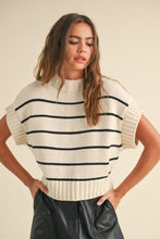 Load image into Gallery viewer, Davey Striped Mock-Neck Sweater Top
