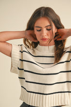 Load image into Gallery viewer, Davey Striped Mock-Neck Sweater Top
