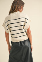 Load image into Gallery viewer, Davey Striped Mock-Neck Sweater Top
