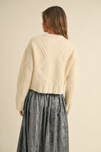 Load image into Gallery viewer, Classic Cream Cable Knit Sweater
