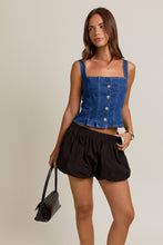 Load image into Gallery viewer, Uptown Sleeveless Denim Top
