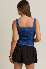 Load image into Gallery viewer, Uptown Sleeveless Denim Top
