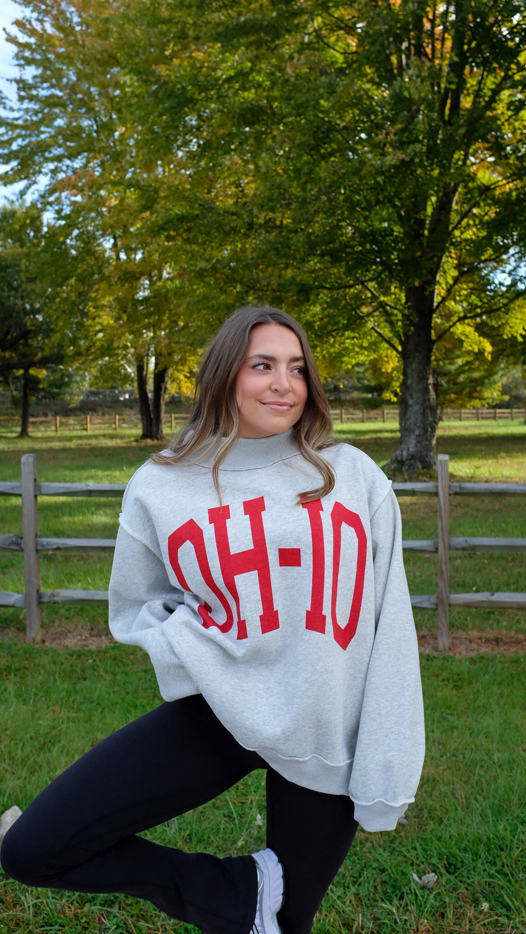 OHIO Mock Neck Reversible Sweatshirt