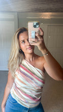 Load image into Gallery viewer, Heaven Multicolor One Shoulder Top
