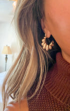 Load image into Gallery viewer, Chunky Croissant Hoop Earrings - Matte Gold

