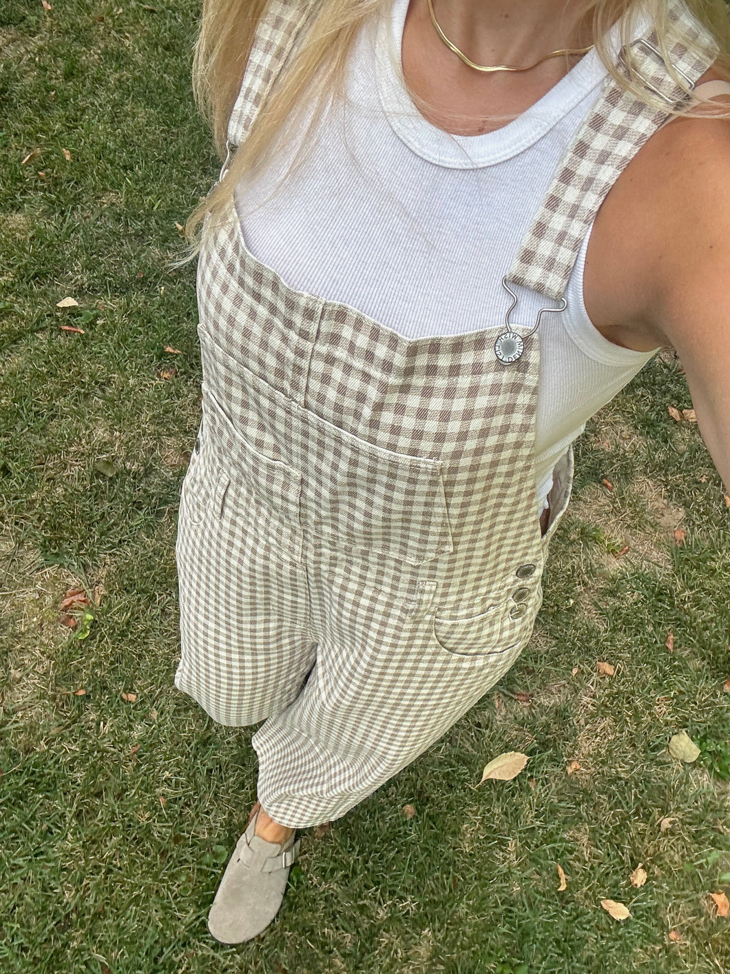 Harvey Gingham Denim Overall