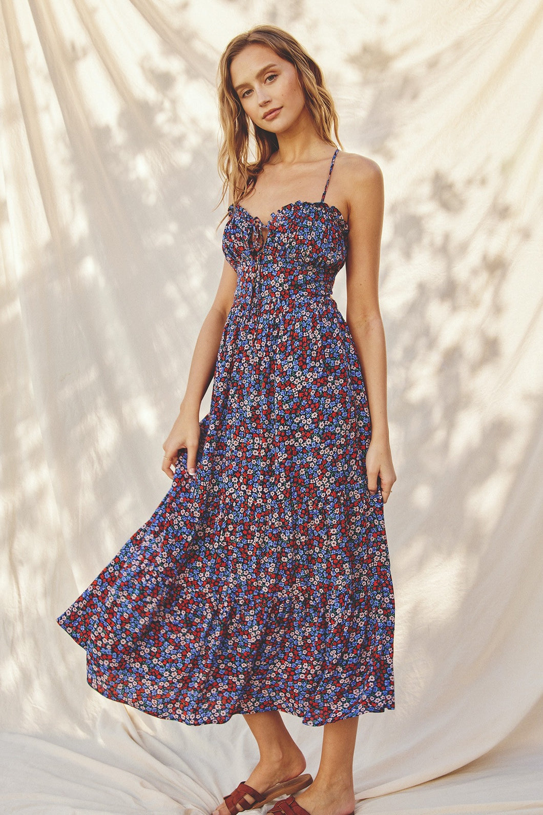 Summer Berries Midi Dress