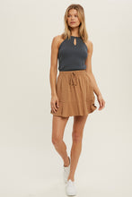 Load image into Gallery viewer, Caramel Linen Mini Skirt
