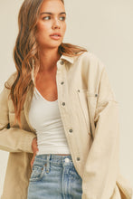 Load image into Gallery viewer, Hubbard Beige Shirt Utility Jacket
