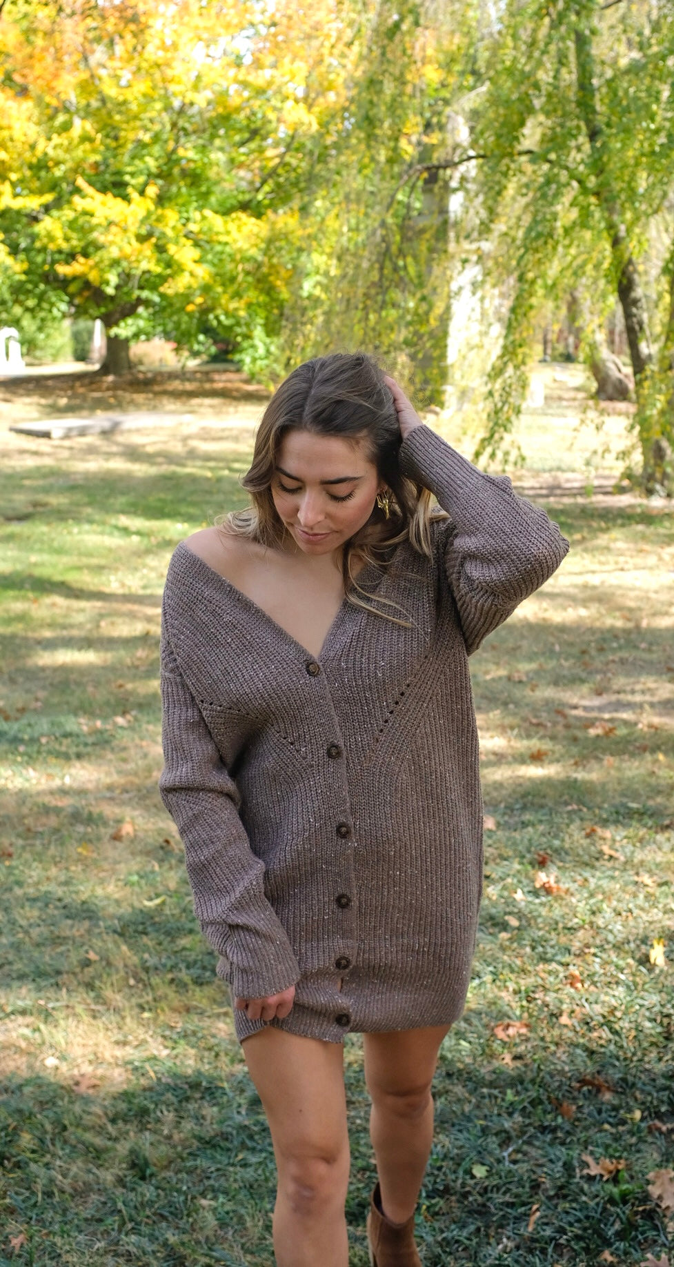 Pine Cardigan Sweater Dress Small Pine Cardigan Sweater Dress Small